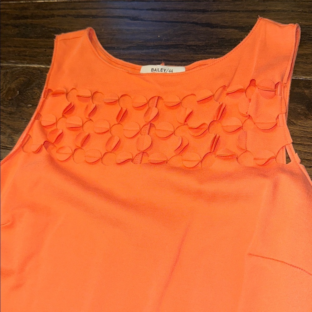 BAILEY 44 tangerine color knit dress size large - Picture 3 of 7